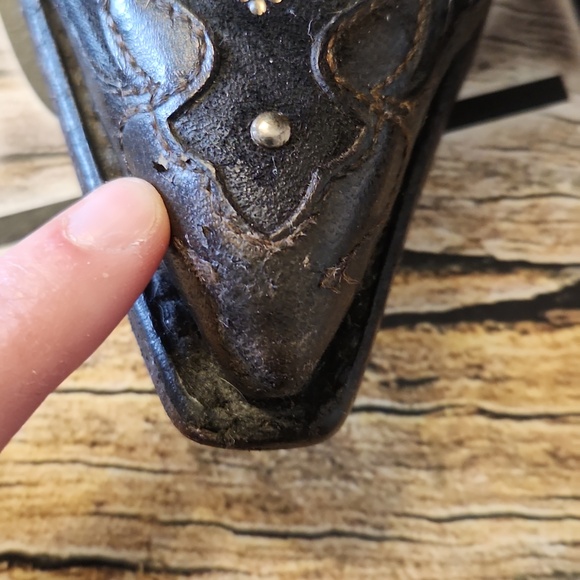 Corral Leather Boots Dark Brown With Rhinestone And Stud Accents Size 7.5 - Picture 11 of 12